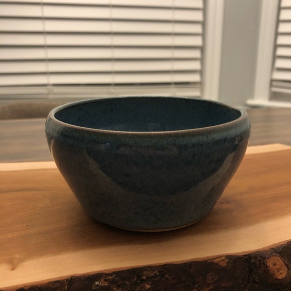 Handcrafted New Never Used Blue Ceramic Bowl - Picture 3 of 8